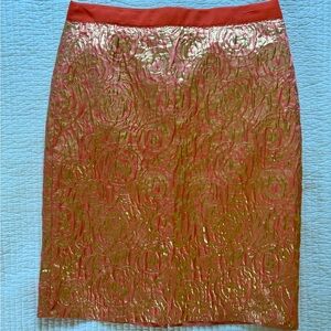 ⭐️j crew Gold and Peach skirt! Never worn! ⭐️